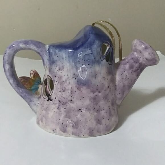 Nantucket Fairy House Watering Can Wind Chime Ceramic Garden Theme Gnome House - Picture 4 of 12